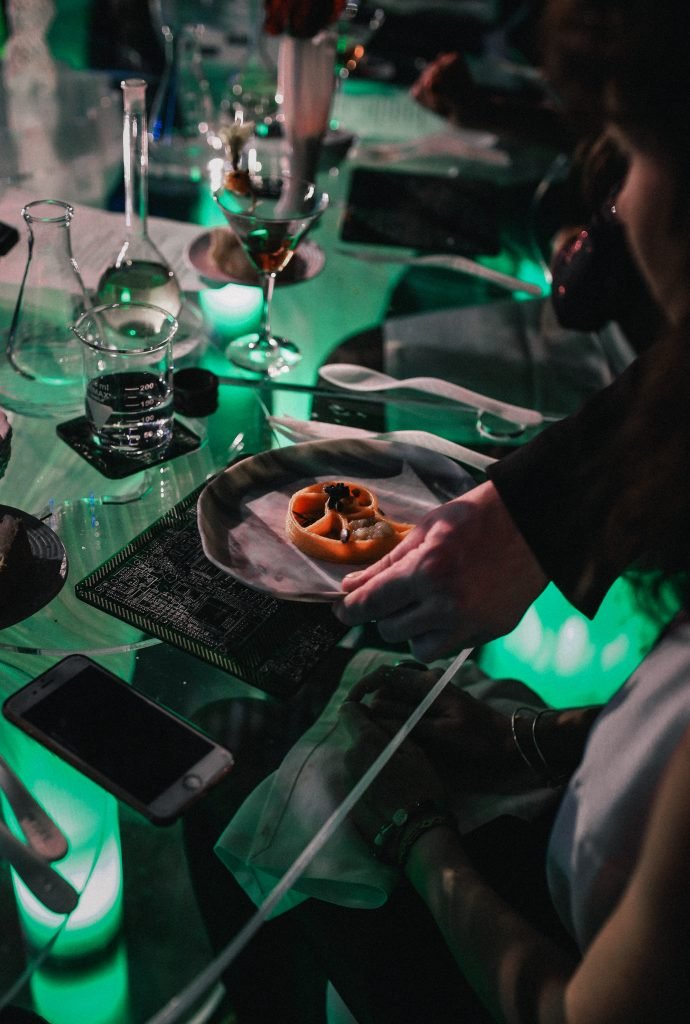 3D printed food in the Food Ink. Restaurant