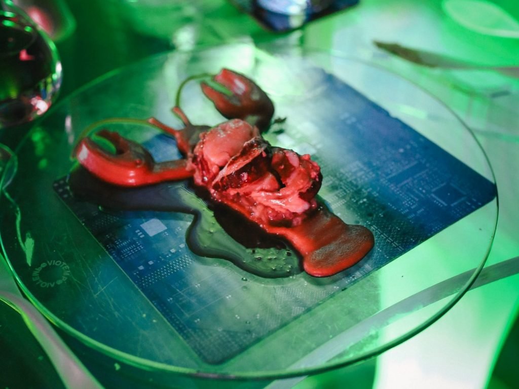 3D printed dish in the Food Ink. Restaurant