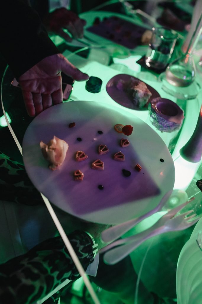 3D printed food in the Food Ink. Restaurant