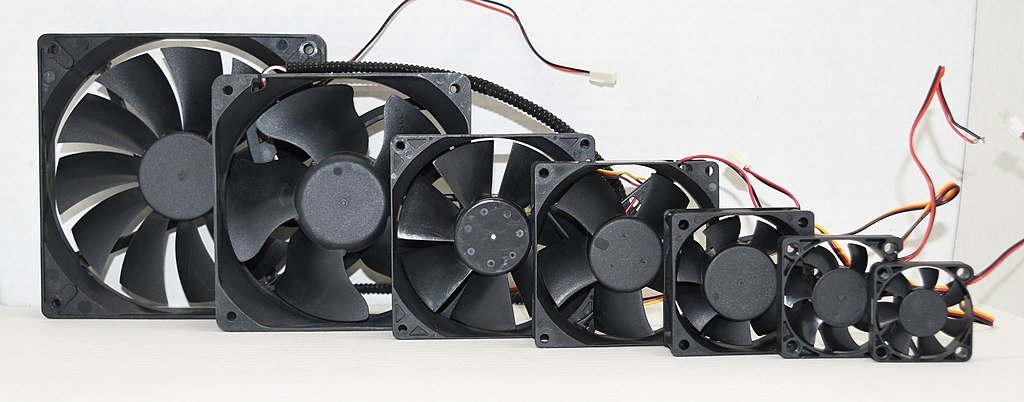 different fan sizes