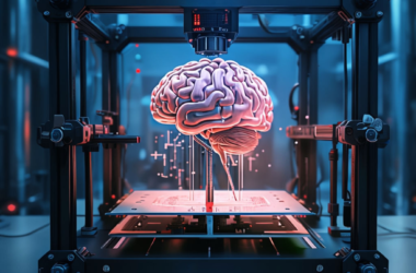 3D Printer prints a brain